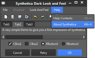 how to set synthetica look and feel in java